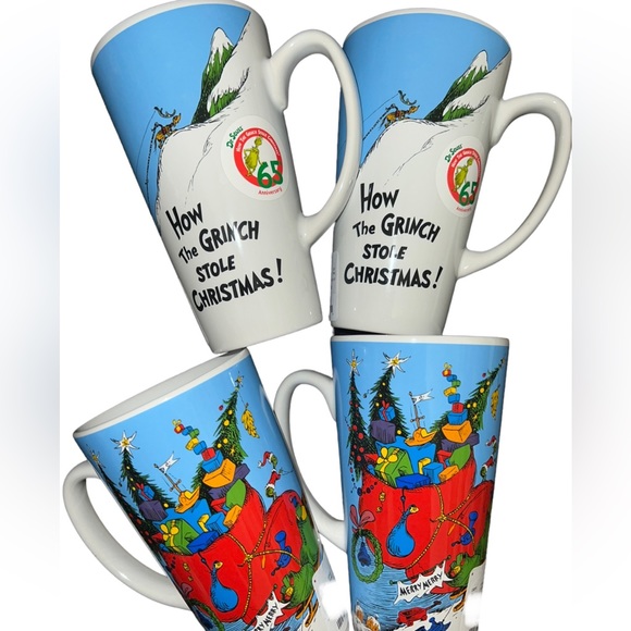 The Grinch Tall Ceramic Latte Mug – 15cm Novelty Cup For Hot Chocolate, Dr. Seuss